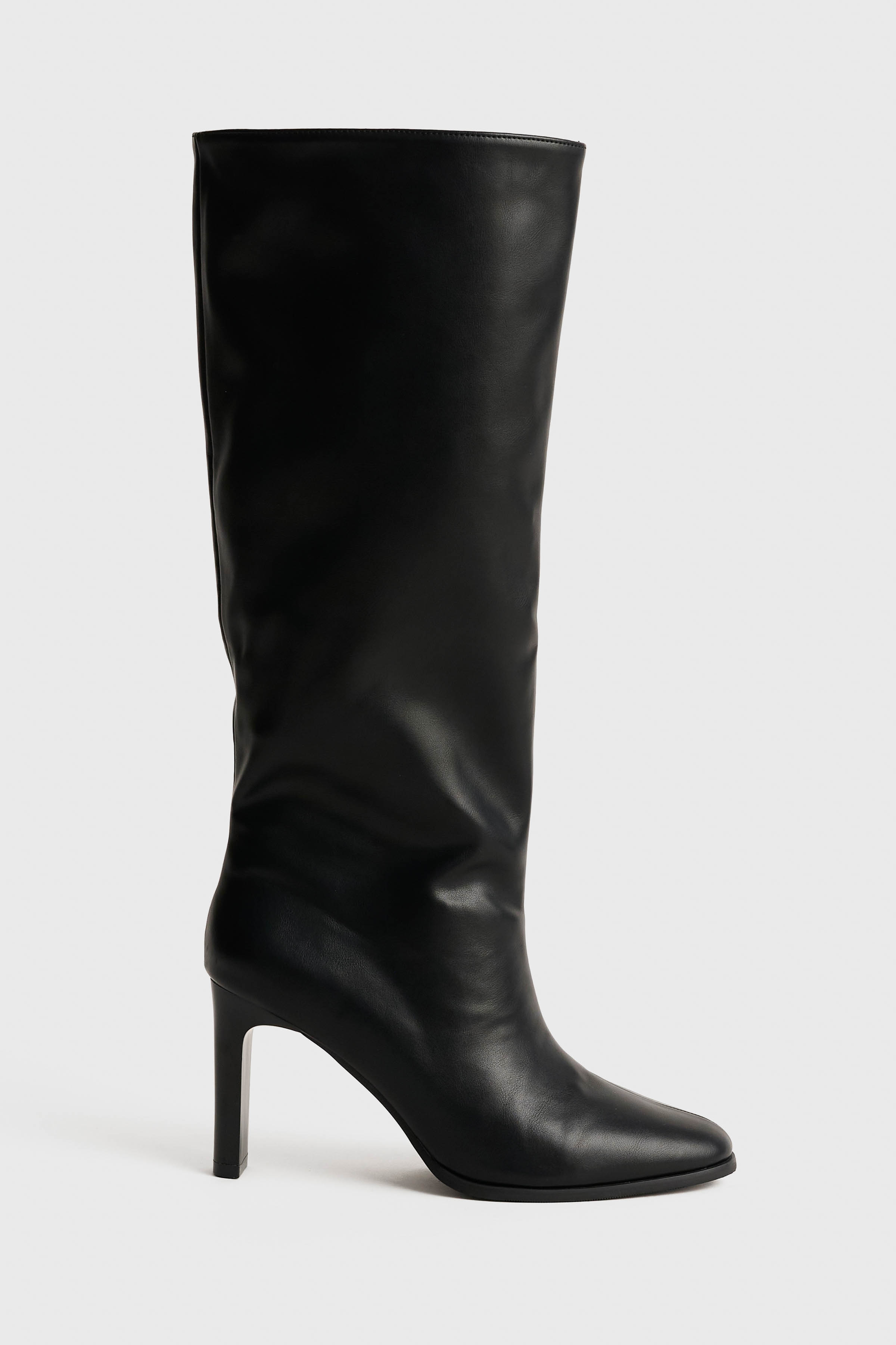 Round-toe heeled boots - Black