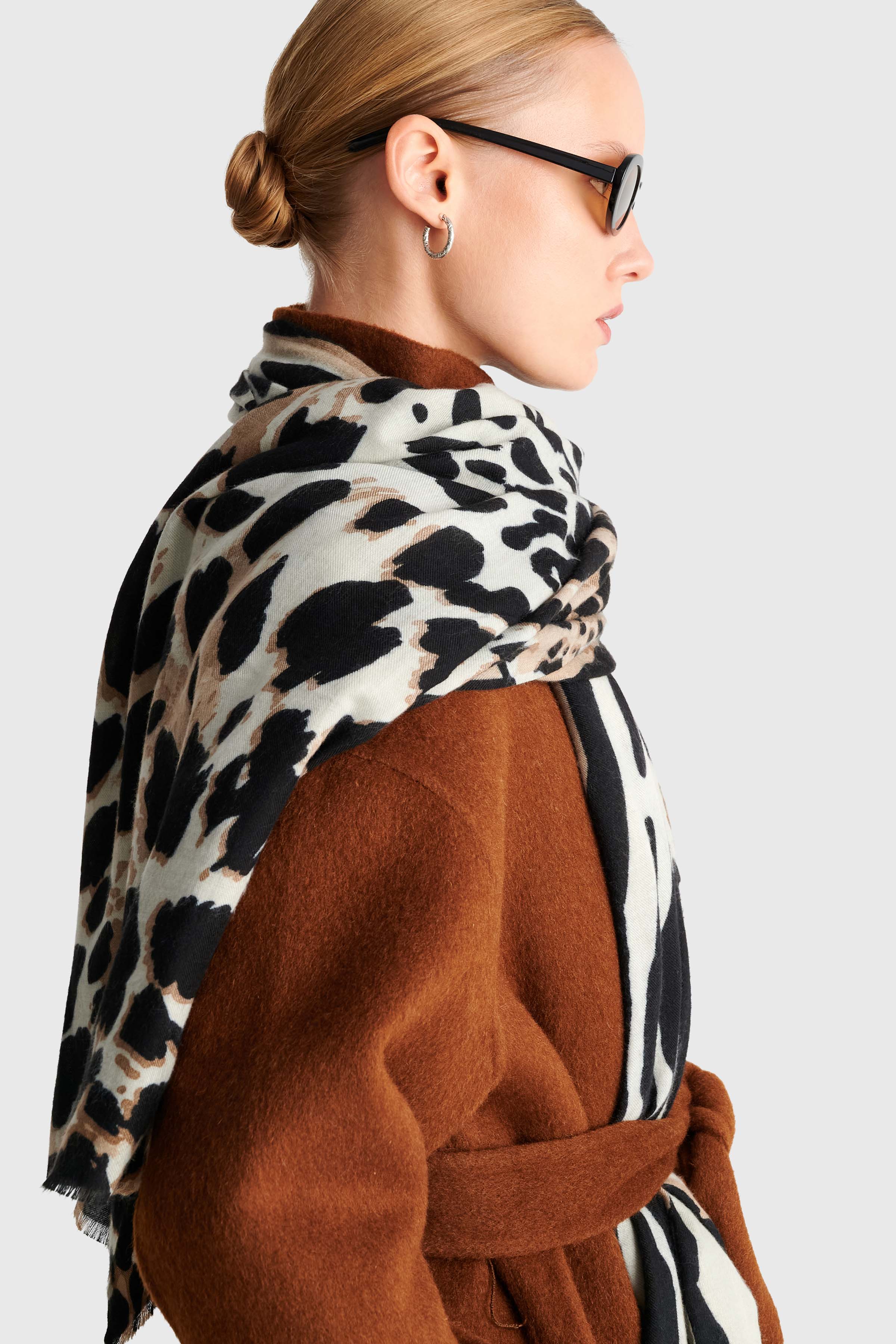 Leopard-print scarf - Multicolor