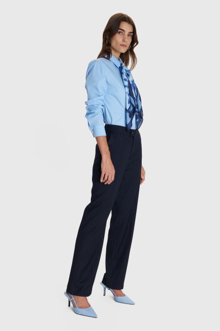 Formal striped trousers - Blue