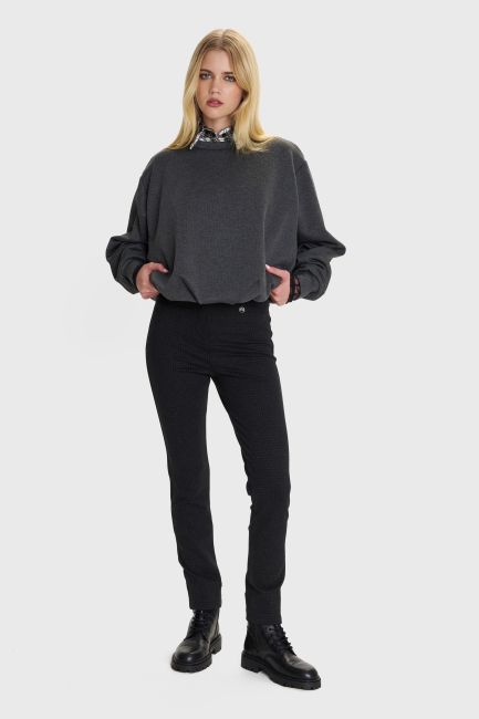 Checkered skinny trousers - Brown