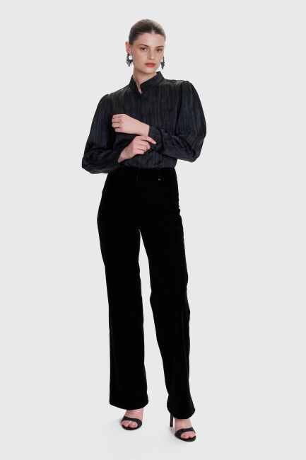 Mao collar shirt - Black