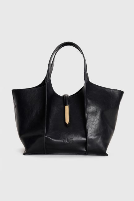 Leather effect handbag - Black