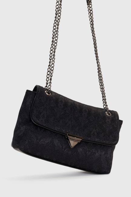 Shoulder bag with chain strap - Black
