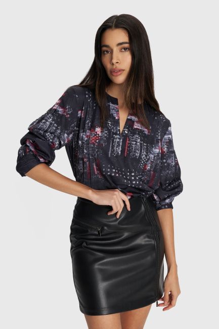 Patterned tunic - Grey