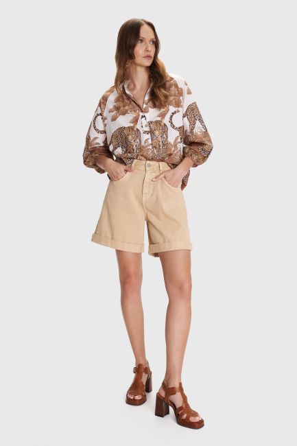 Printed long-sleeved shirt - Multicolor