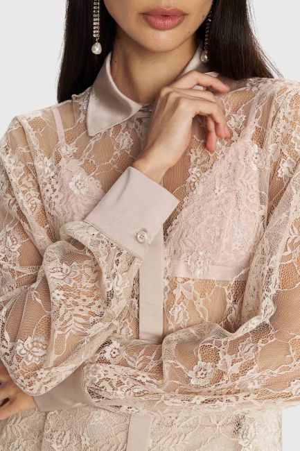 Lace shirt - Beige