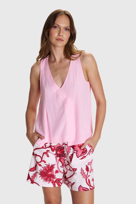 V neck top - Pink