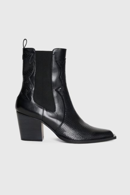 Cowboy leather boots - Black
