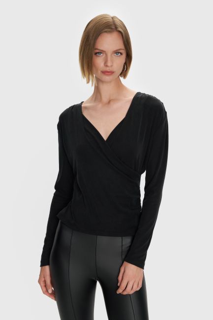 Wrap blouse - Black
