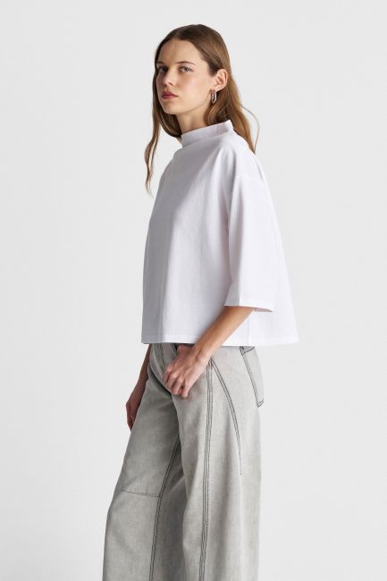 Batwing-sleeve  blouse - White