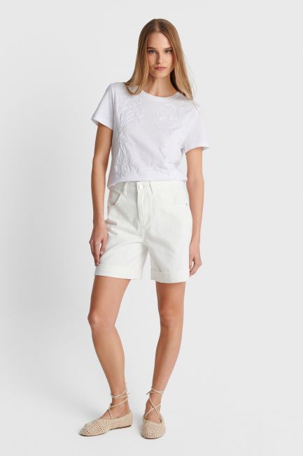 Embroidered detailed blouse - White