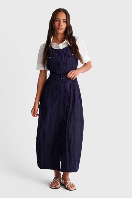 Two piece set maxi dress with top - Blue