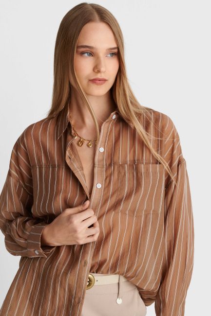 Striped shirt - Brown