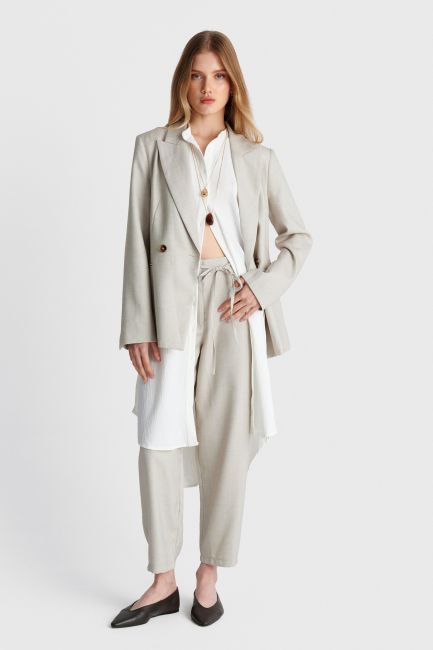 Double-breasted blazer - Grey