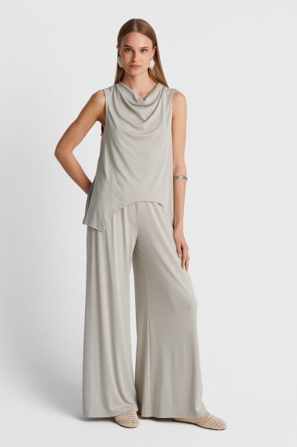 Asymmetrical draped top - Grey