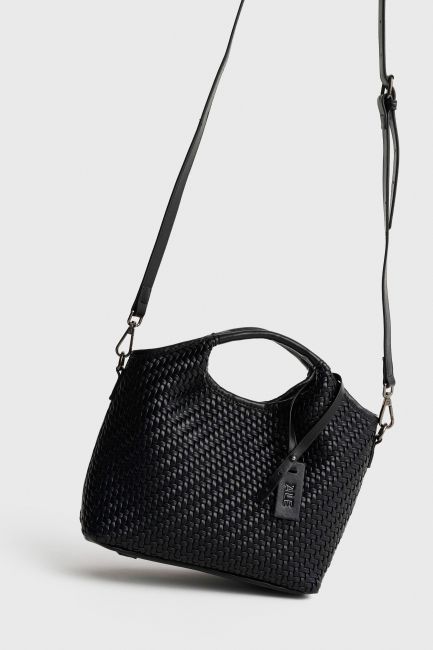 Leather effect handbag - Black