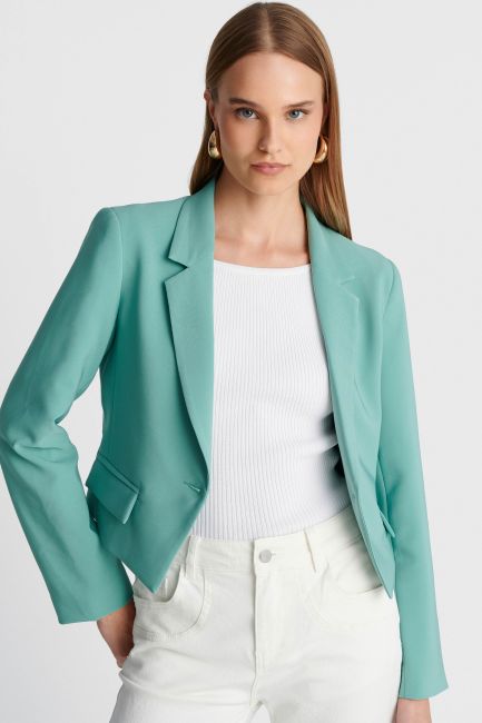 Crop suit blazer - Green
