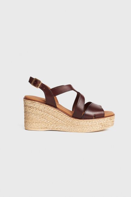 Leather platforms - Brown