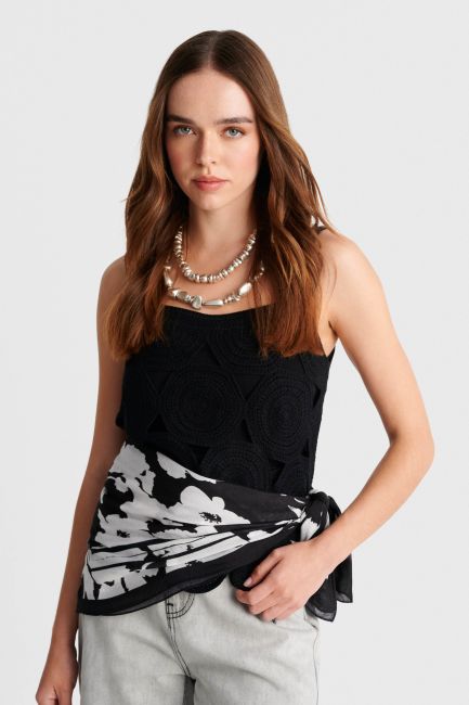 Floral foulard - Black