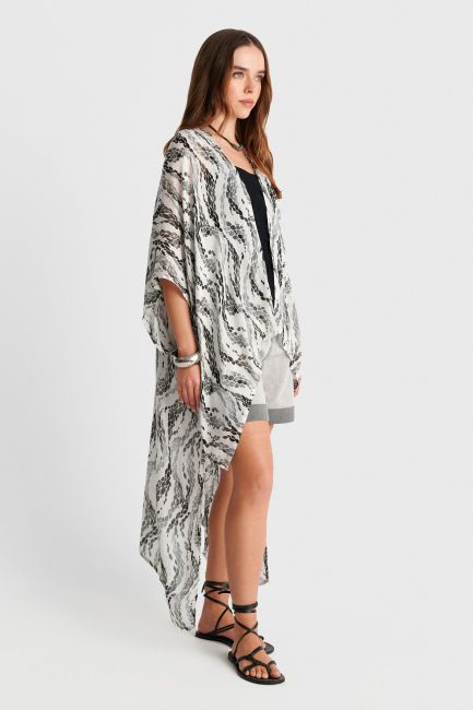 Patterned kimono - Black