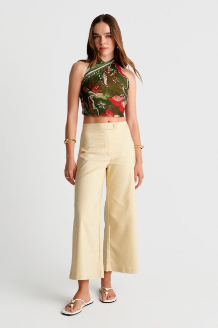 Floral-print foulard - Green
