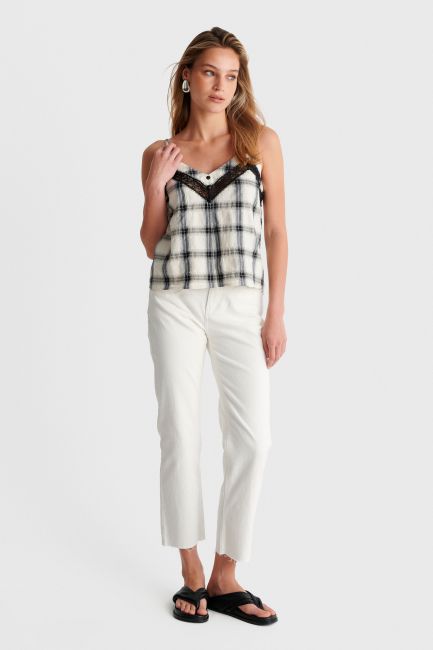 Checkered camisole top - Multicolor