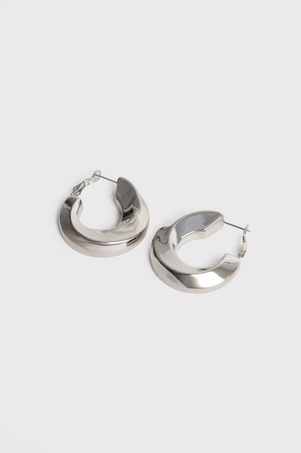Metal drop earings - Metallic