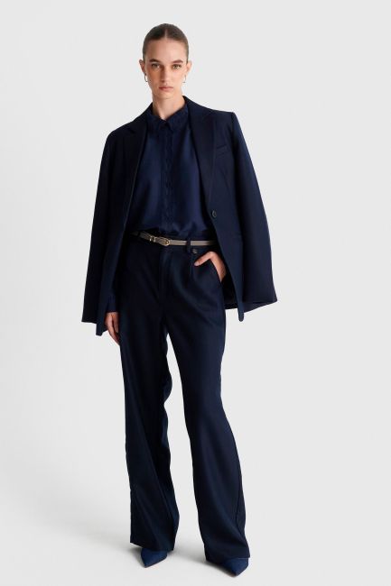 Shirt with lace collar - Blue