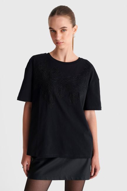 Textured t-shirt - Black