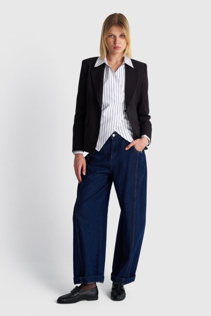 Tailored blazer with classic lapel - Black