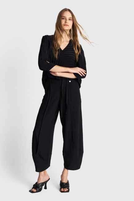 Barrel leg trousers - Black