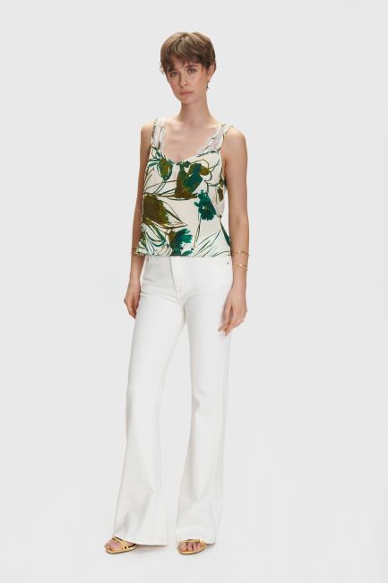 Flare fit jeans - White