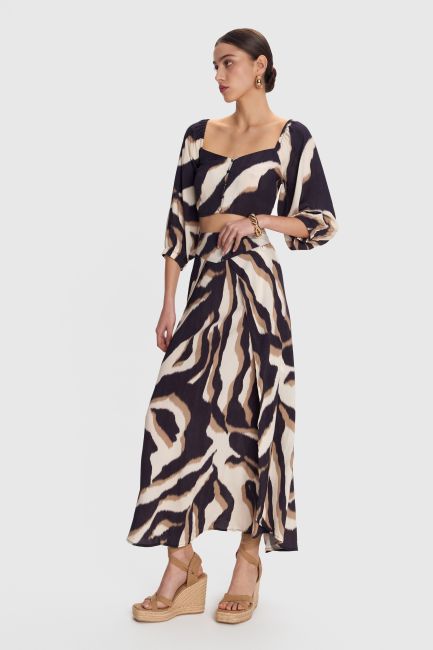 Printed maxi skirt - Multicolor