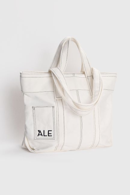 Fabric shopper bag - White