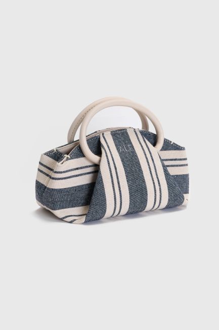 Fabric bag with strap - White