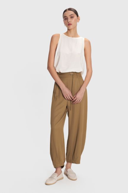 Wide-leg pants - Brown