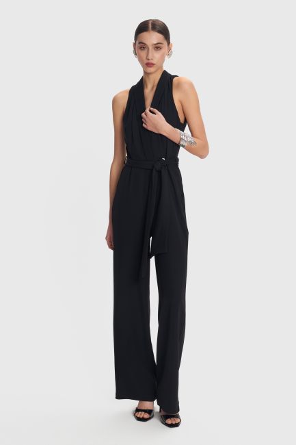 Belted jumpsuit - Black