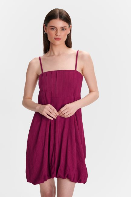 Balloon short dress - Red