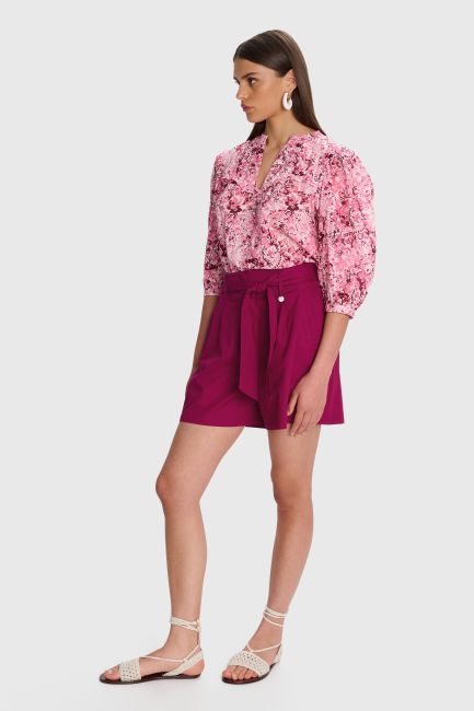 Button-down floral tunic - Multicolor