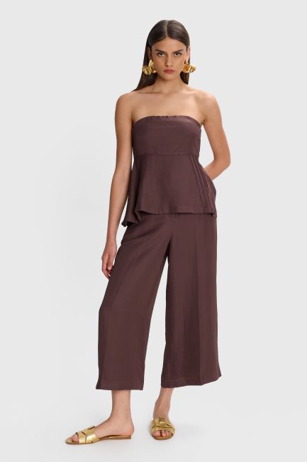 Strapless top - Brown