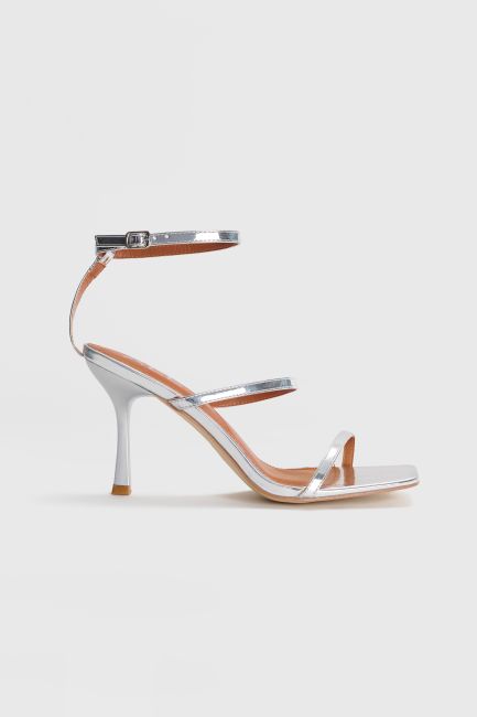 Heeled strappy sandals - Metallic