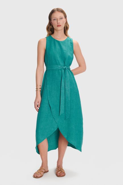 Monochrome midi dress - Green