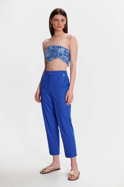 Παντελόνι ίσιο μονόχρωμο - Μπλε