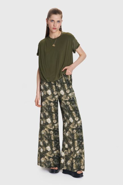 Front-knot blouse - Green