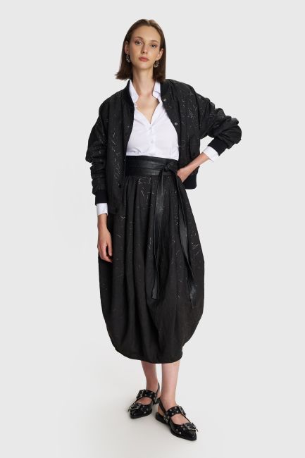 Midi skirt balloon - Black