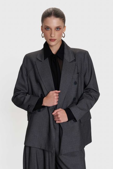 Blazer with decorative buttons - Grey
