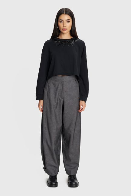 Formal striped trousers - Grey
