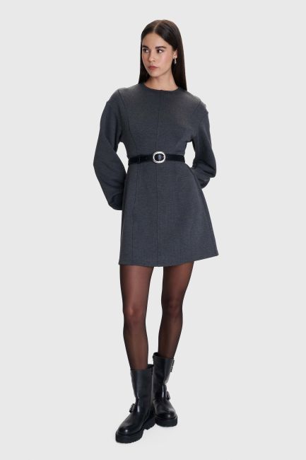 Monochrome mini dress - Grey