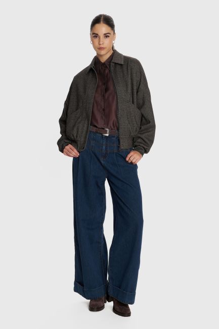 Pocketed cardigan - Brown