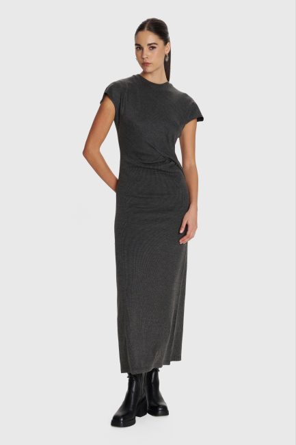Midi dress formfitting - Grey